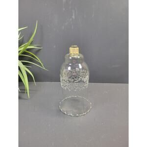 Vintage Homco Park Lane Pegged Votive Cross Floral Clear Etched